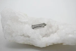 Ladies 14k white gold 2 diamond pendant approx 0.06ct. 16.5mm Approx 1.75g - Picture 1 of 4