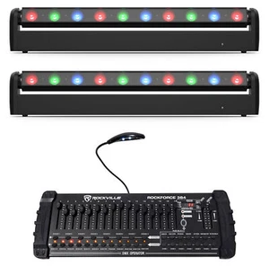 2 Chauvet DJ COLORband PiX-M ILS RGB LED Moving Strip Wash Lights+DMX Controller - Picture 1 of 12