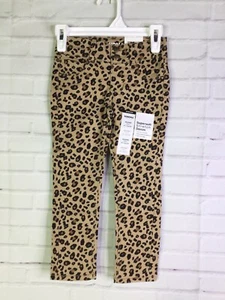 SONOMA Girls Size 4 Soft Jegging Stretch Denim Pants Cheetah Animal Print Brown - Picture 1 of 8
