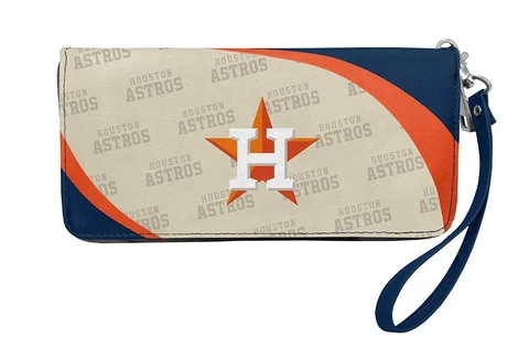 MLB Huston Astros Curve Zipper Organizer Women's Wallet Cover