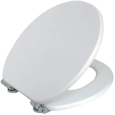 Sedile WC Copriwater Universale Bianco Coperchio Copriasse 36x43 cm Lusso COD926 - Immagine 1 di 4