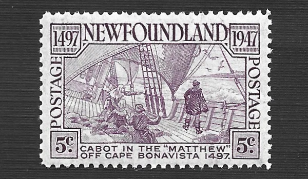 CANADA NEWFOUNDLAND #270, CABOT ISSUE, CABOT IN THE MATTHEW, MNH - Image 1 of 1