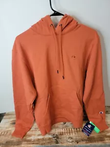 Champion Hoodie Sweatshirt Fleece Powerblend Pullover Orange Peach NWT Small - Picture 1 of 7