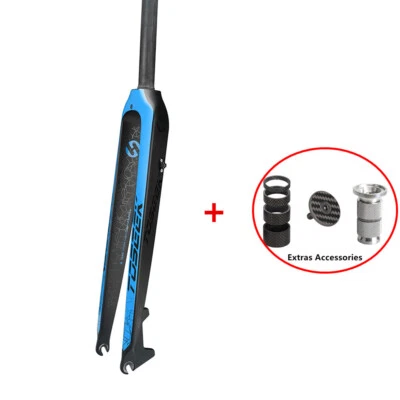 TOSEEK Carbon Fiber Fork 26/27.5/29in Rigid Mountain Bike Fork Disc Brake Forks - Image 1 of 4