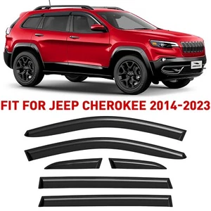 Rain Guards Vent Visors Shade for 2014-2023 Jeep Cherokee SHATTERPROOF - Picture 1 of 9