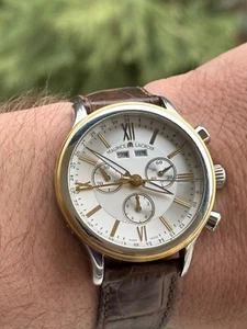 Maurice Lacroix Les Classiques Day/Date/Month Round Mens Watch LC1098 Quartz 40m - Picture 1 of 9