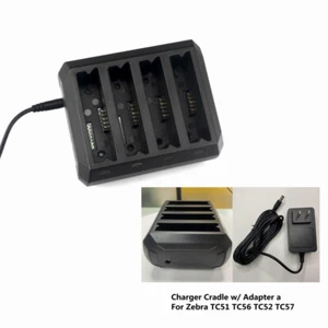 Berceau chargeur batterie 4 emplacements avec adaptateur pour Zebra Symbol TC51 TC56 TC52 TC57 - Photo 1/8