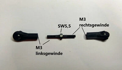 LRP 133184 Spurstange Satz Lenkung Rebel BX / Bxe Lenkstangen - Bild 1 von 4