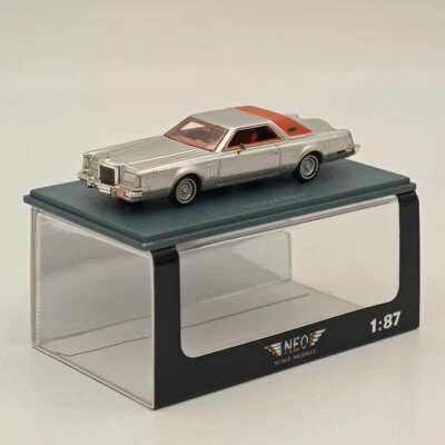 NEO SCALE MODELS 1/87 Lincoln Continental Mark V Resin Car Limited Silver - Image 1 of 4
