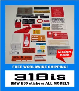 Juego de pegatinas para BMW E30 316i 318is 320i 325i M3 Calidad FULL PRO Todas las opciones - Imagen 1 de 18