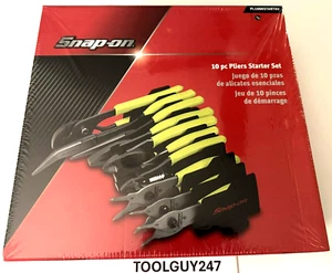 SNAP ON TOOLS PL1000START HV 10pc Pliers Starter Set Needle Nose Cutter Crimper+ - Picture 1 of 10