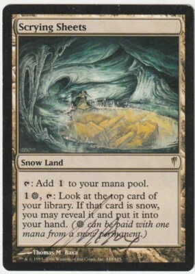 Coldsnap  MTG   Scrying Sheets  Signed by  Thomas M. Baxa - Image 1 of 2