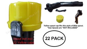 22 BLITZ Yellow Spout Cap fits self-venting gas can spouts 900302 900092 900094 - Picture 1 of 9