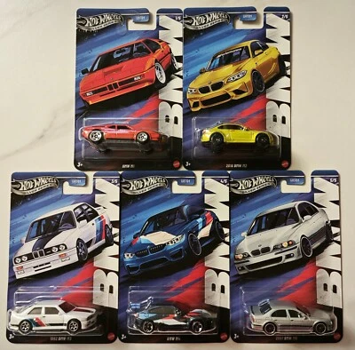 HOT WHEELS 2025 BMW SERIES FULL SET OF 5, BMW M1, BMW M2, BMW M3, BMW M4, BMW M5 - Image 1 of 4