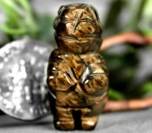 Mutter Erde natürliche handgeschnitzte Tigerauge Edelstein Venus von Willendorf 9113 - Bild 1 von 3