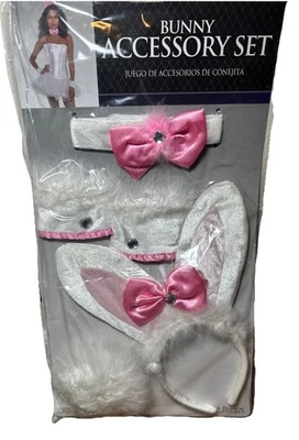 Kit de accesorios de cola de conejo sexy blanco rosa para mujer accesorios de disfraz nuevo Foto 1 de 4