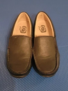 The Children's Place Boys Slip On Dress Shoes Size 1 Black Excellent Condition - Picture 1 of 4
