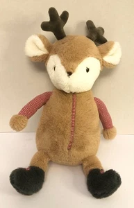 Mary Meyer Baby REINDEER Deer 14" Holiday Plush Red Stripe Arms Christmas - Picture 1 of 2