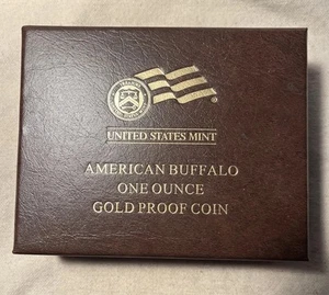 2008-W AMERICAN BUFFALO ONE OUNCE GOLD PROOF BOX, OGP & COA- NO COIN - Picture 1 of 4