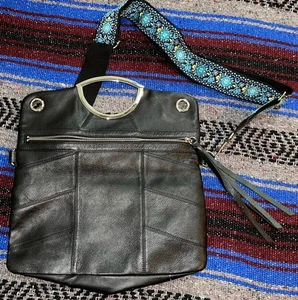 Foley & Corina Leather Convertible Tote Purse Rare Hard To Find Guitar Strap EUC - Picture 1 of 10