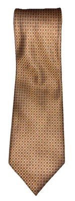 MEETING STREET Mens Necktie Geometric Design Multicolor 💯 Silk Made - Image 1 of 4