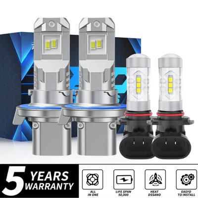 For 2007 2008 2009 2010 Mercury Mountaineer LED Headlights Hi/Lo+Fog Light Bulbs - Image 1 of 4