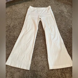 Kenneth Cole, White, vintage pants, size 12, 97%, cotton, 3%, spandex, wide leg - Picture 1 of 7