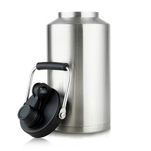 1 Gallon Water Jug Bottle Insulated, 128 oz Stainless Steel Water Bottle Wide... - Picture 1 of 7