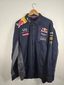 Pepe Jeans Formula 1 OTL Camicia da Corsa Blu 2XL Red Bull Infinity Ricamata - Foto 1 di 20