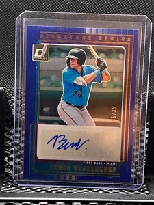Brock Vradenburg 2025 Donruss Signature Series / Auto Blue #16/35 - Marlins - Picture 1 of 2