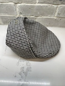 KANGOL Bugatti Tweed England Design Wool Flat Cap Ear Flaps TRAPPER VINTAGE - Picture 1 of 5
