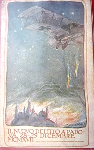 Ill. MAZZONE Il nuovo delitto a Padova  WWI PC Franchigia Viaggiata 1917 Censura - Picture 1 of 2