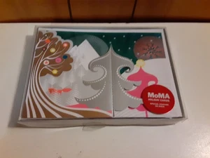 MoMA Foxy Mountain 8 Holiday Cards With Envelopes Open Box - Picture 1 of 2