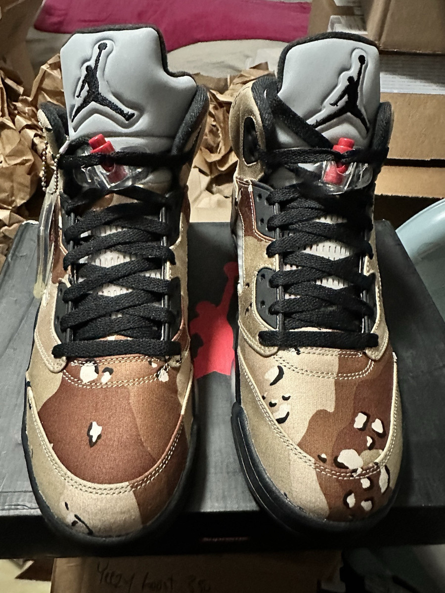 Supreme x Air Jordan 5 Retro Desert Camo for Sale Supreme x Air Jordan 5 Retro Desert Camo for Sale