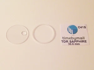 For TUDOR 76213 Prince 25-298c Watch SAPPHIRE 30.6mm Crystal Date Window C41S - Picture 1 of 1