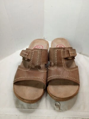 Klogs Slide Sandals Women’s Brown Camel Bali Strappy Wedge Size 7M - Image 1 of 4