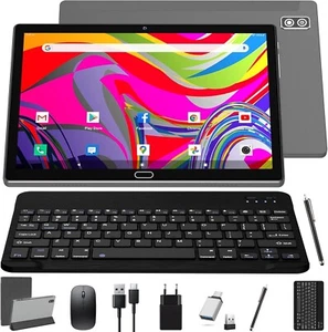 Tablet Android 10 Zoll Tablet mit 2 SIM Slots 1 SD 64GB ROM TF 512GB Set B1340 - Bild 1 von 5