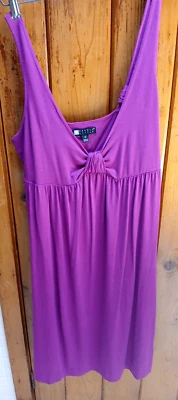 Vestido de verano vintage Carole Little A Line Borgoña rosa M Foto 1 de 4