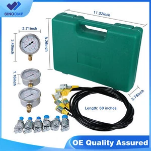 25/40/60 MPa Hydraulic Pressure Gauge Kit Test Coupling Diagnostic w/ 2 Year Wty - Picture 1 of 5