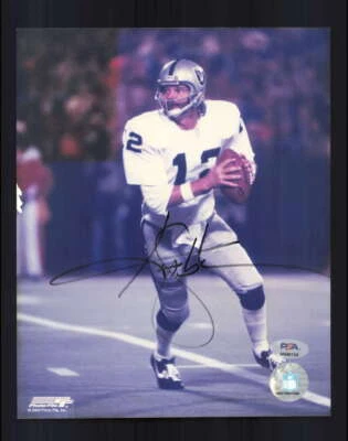 Foto autografiada por Ken Stabler PSA ADN firmada 8x10 Raiders de los años 70 Foto 1 de 2