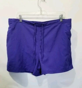 L.L.Bean Sport Purple Lined Shorts Women's L Large Drawstring Waist - Picture 1 of 4