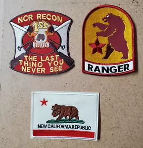 Juego de 3 parches bordados Fallout NCR/Ranger/New California Flag Logo 4" - Imagen 1 de 1