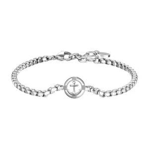 Bracciale Uomo Luca Barra BA1829 In Acciaio Con Ancora - Foto 1 di 3