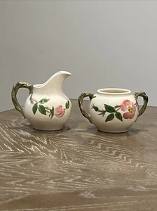 Vintage Franciscan Earthenware Desert Rose Creamer & Sugar Bowl Set USA No Lid - Picture 1 of 11