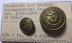 HÄNDLER & BERGLEUTE SS. CO/NEW HAVEN LINE RR 15 & 23mm VERGOLDET KNÖPFE SMC 1876 - Bild 1 von 3