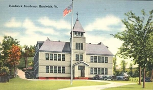Postal de lino Hardwick Academy Hardwick Vermont - Imagen 1 de 2