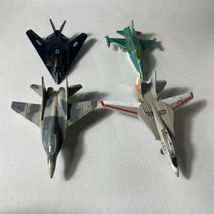 VTG Diecast TOMCAT FULCRUM Fighter Jet Toy Lot 4 Planes USAF Air Force Navy - Picture 1 of 17