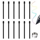 Standard Pen Nibs for , 12Pcs Black Replacement Refill Pen Tips for4600