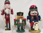 Lot of 3 Very Nice Wooden Nutcrackers - Ship&#39;s Captain + 2 Soldiers
