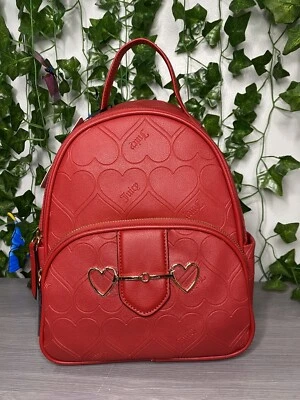 Juicy Couture, Love BookBag in Heart Cool Red Nuevo con Etiquetas Foto 1 de 4